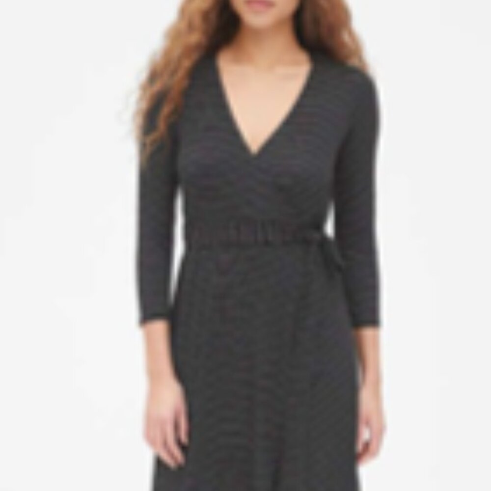 2 for $25: GAP Striped Wrap Dress - S - NWT